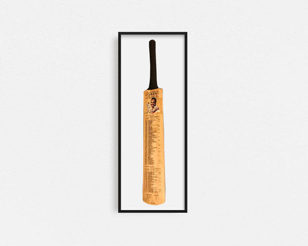 CRICKET-Sir Garfield Sobers Bat-'Signed / The great All-Rounder' FRAMED