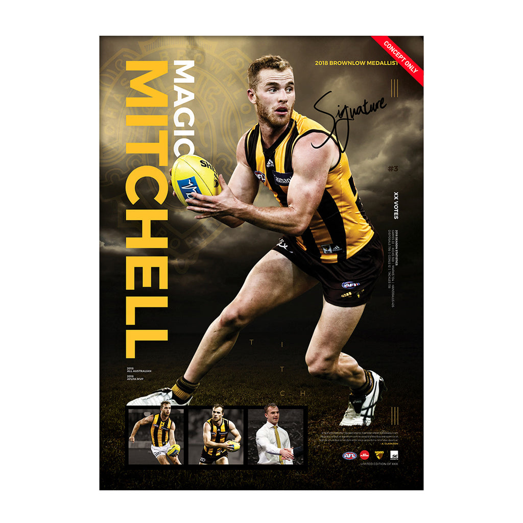 HAWTHORN-TOM MITCHELL 'BALL MAGNET' POSTER