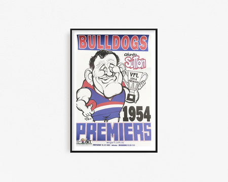 WESTERN BULLDOGS-2016 Premiers Facsimile Sportsprint Framed-"DogNation"