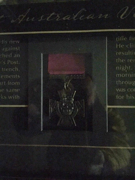 ANZAC's Albert Jacka with REPLICA VICTORIA CROSS FRAMED