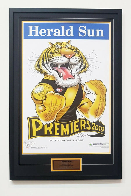 RICHMOND Premiership Listing Of Names 2017/2019/2020 Jumpers Signed By Dusty Martin