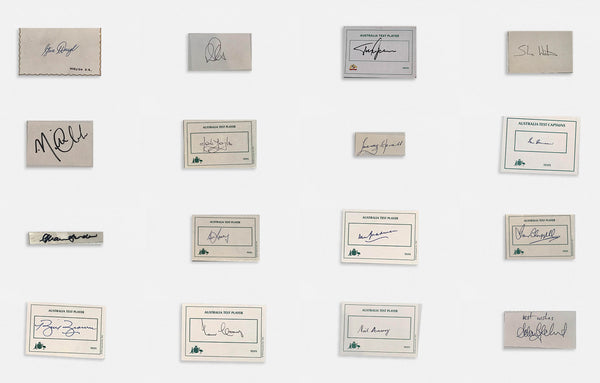Australian Test Cricketer CAPTAINS SET cards Signed Bradman to Paine