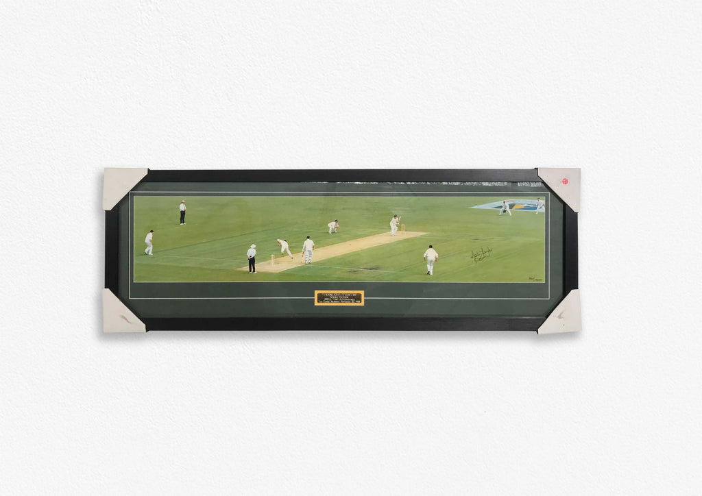 CRICKET-‘Ton of Tests’ Mark Taylor 100th Test Appearance 1998 Framed signed by Mark Taylor