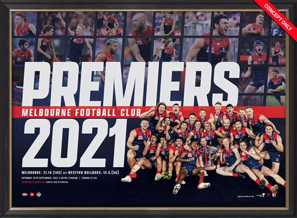 Melbourne Demons 2021 Premiership Sportsprint/Framed