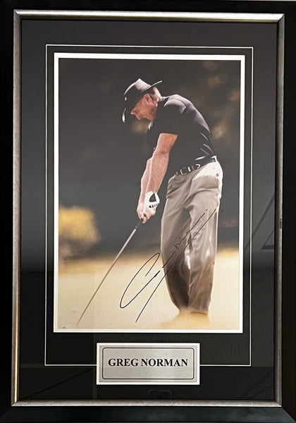 GOLF-Greg Norman Signed Frame