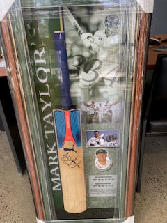 CRICKET-Mark Taylor signed bat