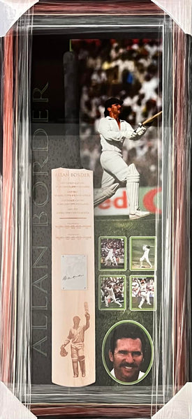 CRICKET-Alan Border Bat Framed- Signed