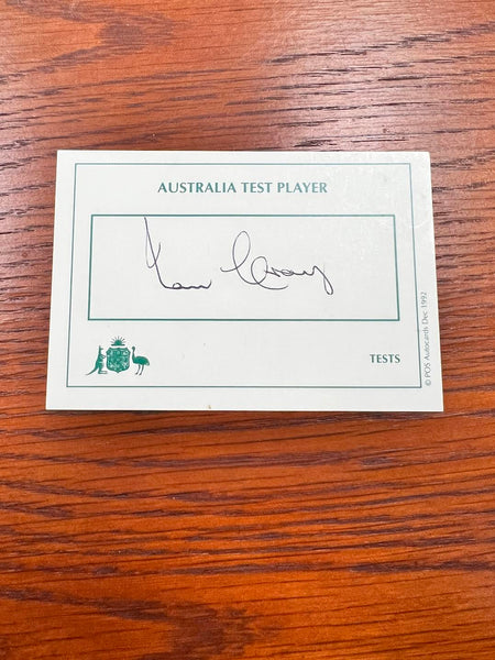 Australian Test Cricket Captain Cards Signed By Ian Johnson