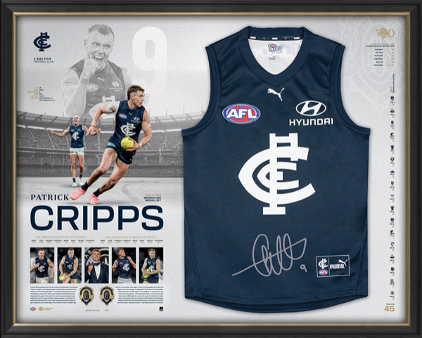 CARLTON-Patrick Cripps 2024 Brownlow Medal Signed Guernsey