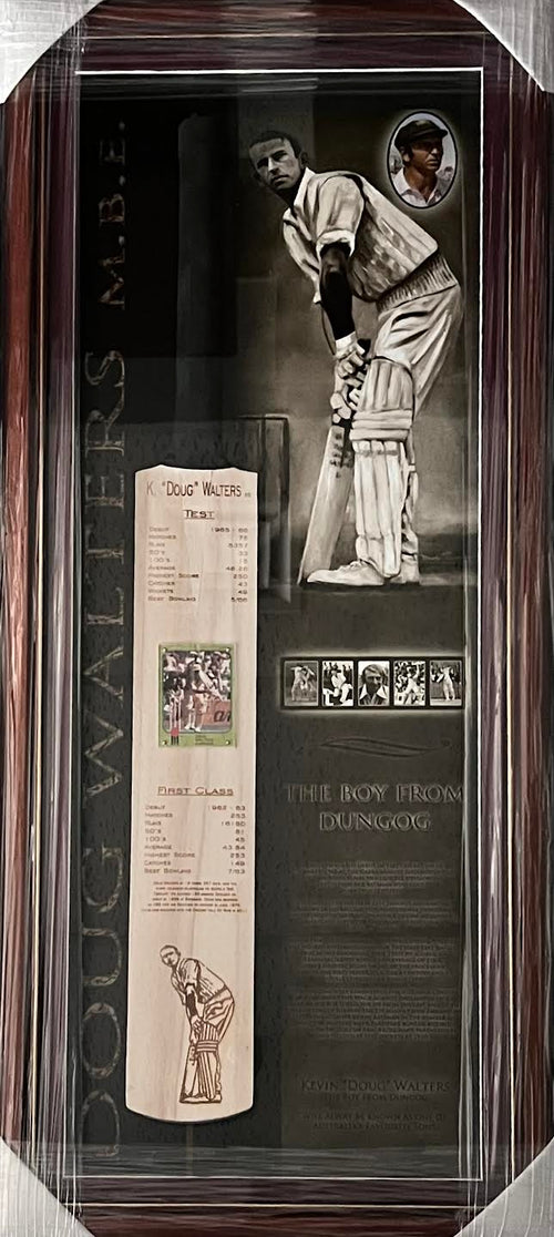 CRICKET-Doug Walters Bat Framed