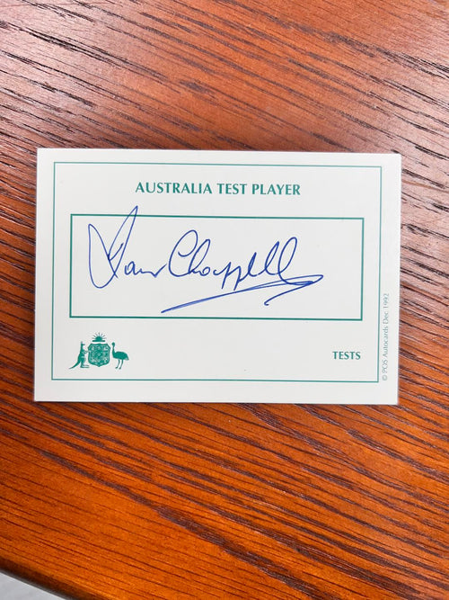 Australian Test Cricket Captain Cards Signed By Ian Chappell