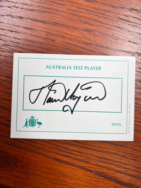 Australian Test Cricket Cards Signed By Matthew Hayden