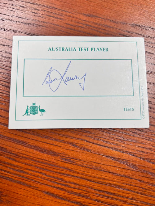 Australian Test Cricket Captain Cards Signed By Bill Lowry
