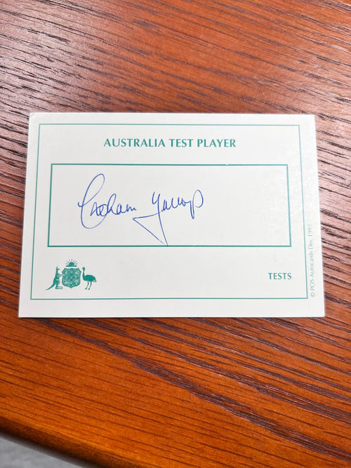 Australian Test Cricket Captain Cards Signed By Graham Yallop
