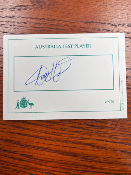 Australian Test Cricket Cards Signed By Andrew Hilditch