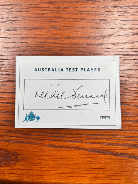 Australian Test Cricket Captain Cards Signed By Richie Benaud