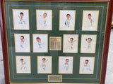 CRICKET-Test players 1993/94. 12 Signed image of each player by Martin Harris