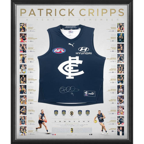 CARLTON-PATRICK CRIPPS SIGNED DELUXE GUERNSEY DISPLAY