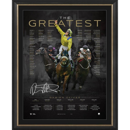 HORSE RACING-Triple Dead Heat Print Framed