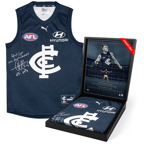 CARLTON- Cripps 2024 Boxed Brownlow Medal Signed Guernsey