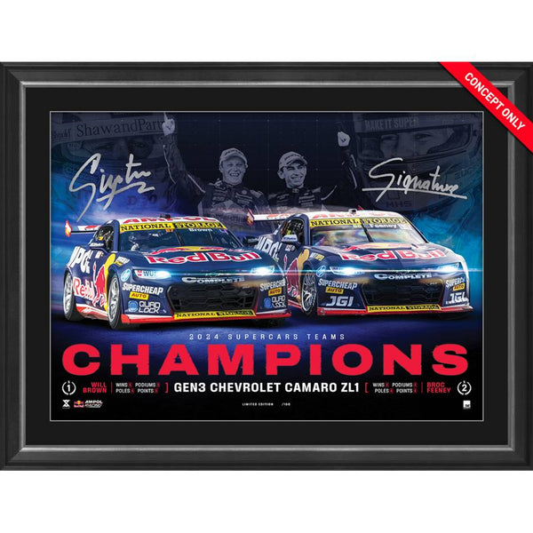 MOTOR RACING-Will Brown and Broc Feeney Signed Lithograph