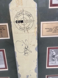 CRICKET-Dennis Lillee signed aluminium used bat (with photos)