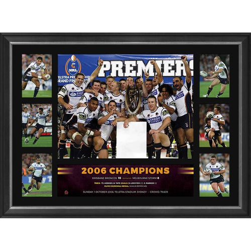 BRONCOS 2006 NRL PREMIERS TRIBUTE FRAME