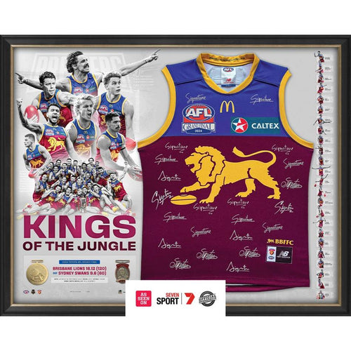 Brisbane Lions 2024 Premiers Team Signed Guernsey