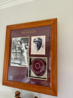 BRADMAN - St George Cricket club including St George cap and records(Facimle Signature)