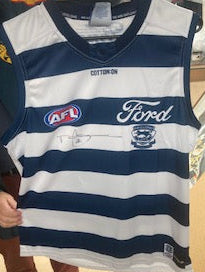 GEELONG jumper Signed by Tom Hawkins