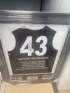 CARLTON-Anthony Koutoufides signed jumper