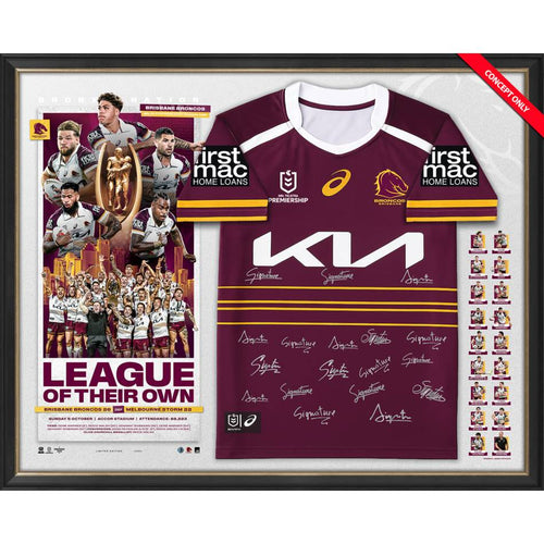 NRL-BRISBANE BRONCOS 2025 Premiership Team Signed Jersey