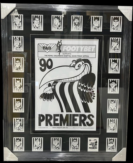 COLLINGWOOD CAPTAINS DELUXE SIGNED GUERNSEY DISPLAY