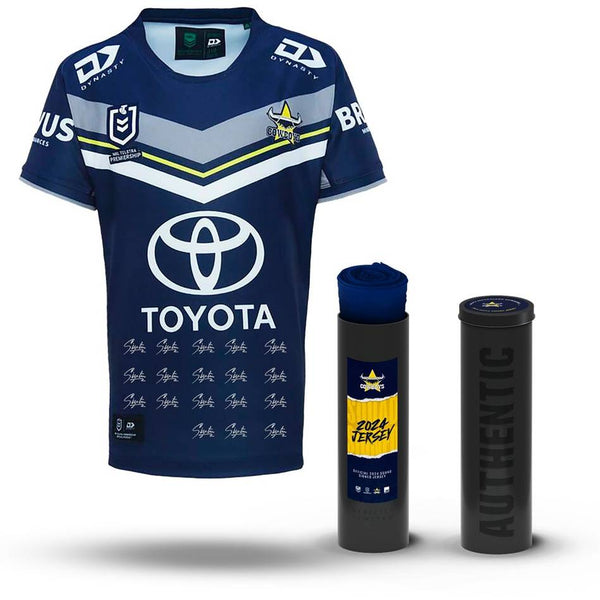 NRL-NORTH QUEENSLAND COWBOYS 2024 SQUAD SIGNED JERSEY UNFRAMED