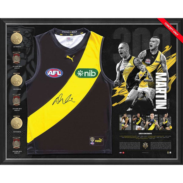 RICHMOND-DUSTIN MARTIN SIGNED GUERNSEY DISPLAY