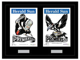 COLLINGWOOD-Deluxe Collingwood Mark Knight 2010&2023 Premiers Poster Framed