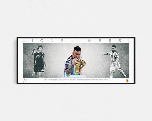 SOCCER-Lionel Messi Argentina Panoramic Framed World Cup 2022