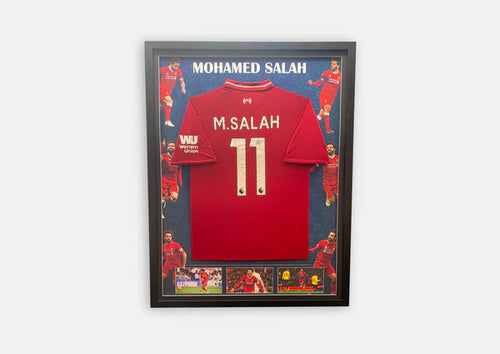 SOCCER-Mohamed Salah Signature Series Jersey Framed