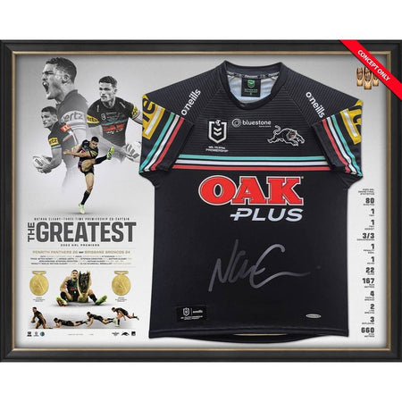 NRL-PENRITH PANTHERS 2021 PREMIERS DUAL SIGNED ICON SERIES