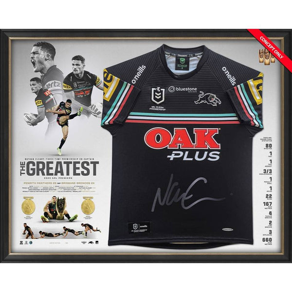 NRL-NATHAN CLEARY SIGNED JERSEY DISPLAY