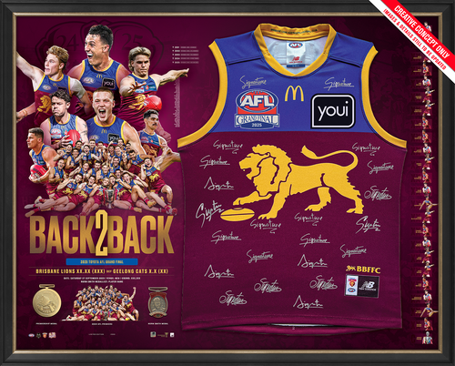 Brisbane Lions 2025 Premiers Team Signed Guernsey