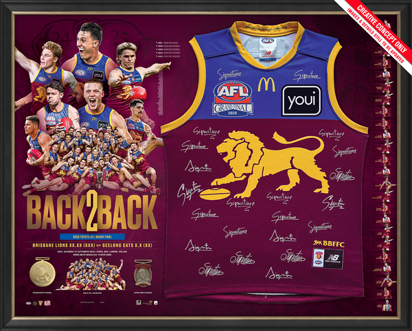 Brisbane Lions 2025 Premiers Team Signed Guernsey