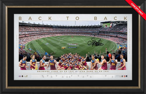 Brisbane Lions 2025 Premiers Signed Panoramic