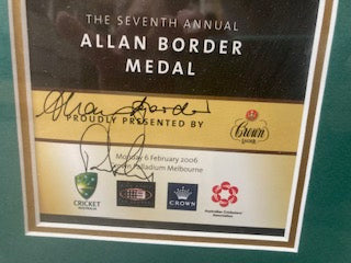 CRICKET-Michael Clarke winner of x4 Allan Border Medals (Signed & Framed)