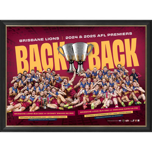 BRISBANE LIONS2025 Premiers Sportsprint Framed