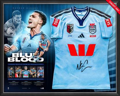 NRL-Nathan Cleary Signed NSW Origin Shirt/Blue Blood