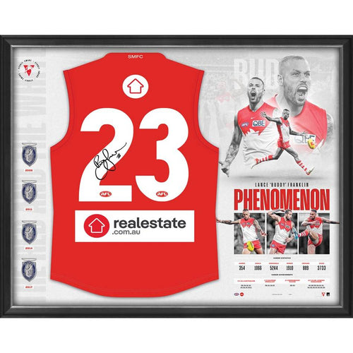 Buddy Franklin Signed Guernsey Display