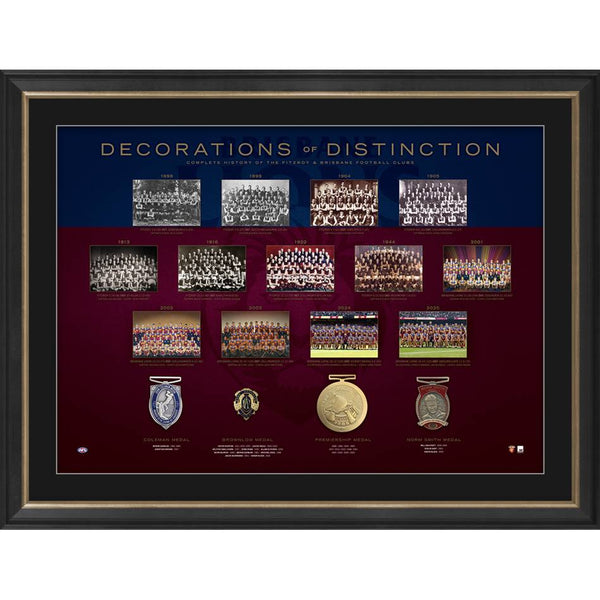 BRISBANE LIONS Decorations of Distinction Framed