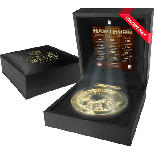 HAWTHORN Football Club Premiers Medal Display 100 Years