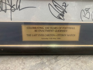 CARLTON-1996 Carlton signed jumper celebrating 100 years of football/ Framed